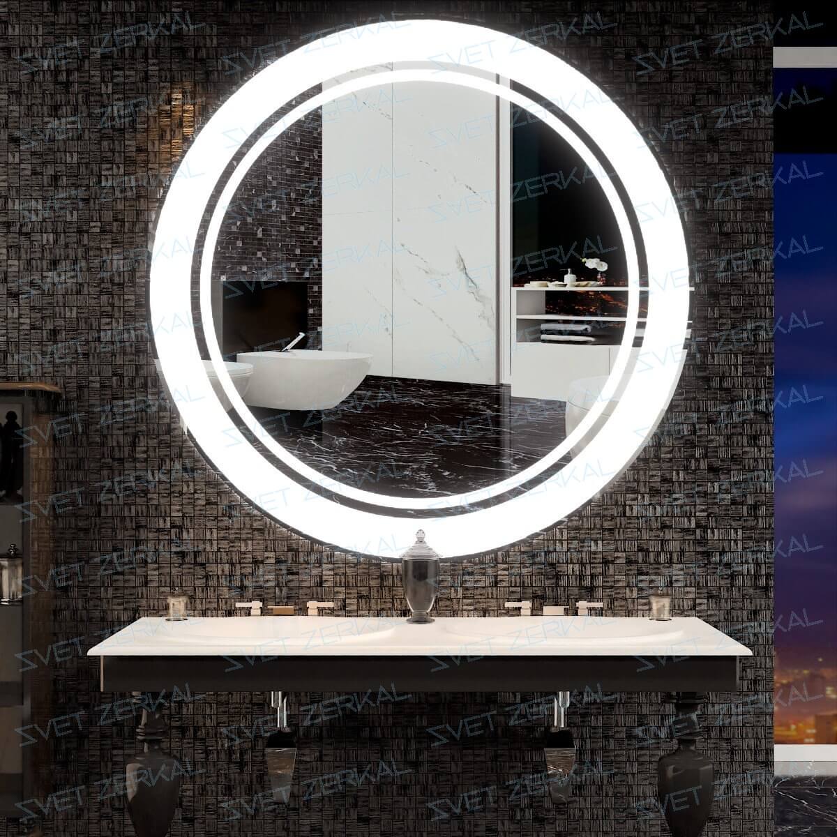 Зеркало для ванной Торманс фр-00001405 80х60 см с подсветкой серебро